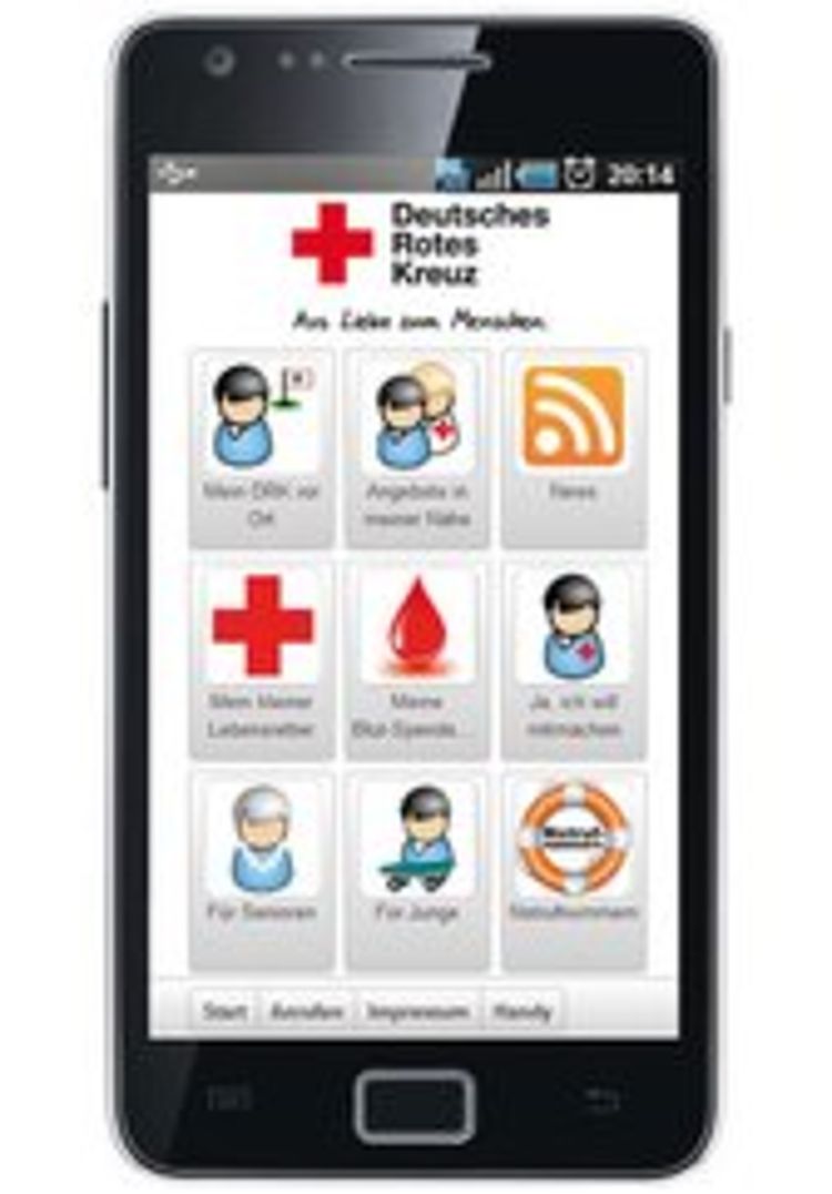 Screenshot der DRK App